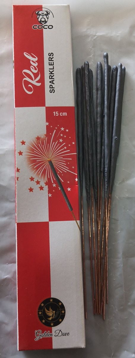 15 Cm Red Sparklers